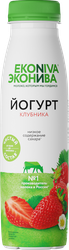 Изображение товара Йогурт питьевой ЭКОНИВА Клубника 2,5%, без змж, 300г
