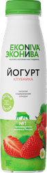 Изображение товара Йогурт питьевой ЭКОНИВА Клубника 2,5%, без змж, 300г