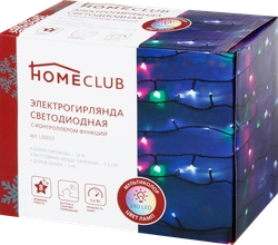 Электрогирлянда для внутренних помещений и улицы HOMECLUB 240LED-ламп, 18м, мультиколор, IP44 Арт. 19-201036/LS0053