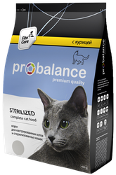 Корм сухой для кошек PROBALANCE Sterilized с курицей, для стерилизованных и кастрированных, 400г