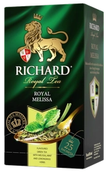 Чай зеленый RICHARD Royal Melissa с мятой и цедрой, 25пак