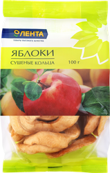 Яблоки сушеные ЛЕНТА кольца, 100г