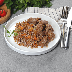 Томленая говядина ЛЕНТА FRESH с рассыпчатой гречкой, 270г
