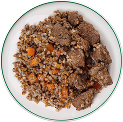 Изображение товара Томленая говядина с рассыпчатой гречкой ЛЕНТА FRESH, 270г