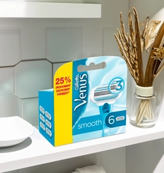 Кассеты сменные для бритья GILLETTE Venus Smooth, 6шт