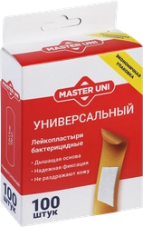 Лейкопластырь бактерицидный MASTER UNI Classic 72х9мм, 100шт