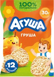 Изображение товара Хлебцы рисовые детские АГУША Груша, с 12 месяцев, 30г