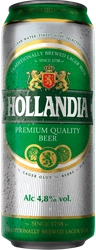 Пиво светлое HOLLANDIA фильтрованное пастеризованное, 4,8%, ж/б, 0.45л