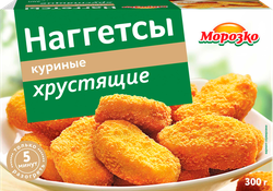 Наггетсы МОРОЗКО Хрустящие куриные, 300г