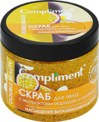 Изображение товара Скраб для тела COMPLIMENT Double Beauty с экстрактом маракуйи и лилавади, 400мл