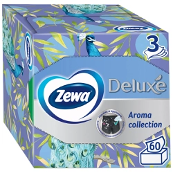 Салфетки бумажные ZEWA Deluxe Арома коллекция, 3-слоя, в коробке, 60шт