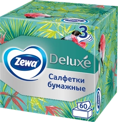 Салфетки бумажные ZEWA Deluxe Арома коллекция, 3-слоя, в коробке, 60шт