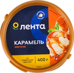 Продукт молокосодержащий ЛЕНТА Мягкая карамель 5% без змж, 400г