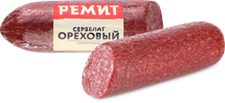 Изображение товара Колбаса сырокопченая РЕМИТ Сервелат Ореховый, весовая