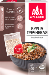 Изображение товара Крупа гречневая АГРО-АЛЬЯНС Экстра Элитная в пакетиках, 5х80г