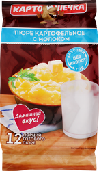 Изображение товара Пюре картофельное КАРТОШЕЧКА с молоком, 320г
