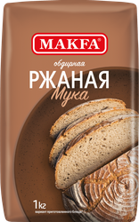 Изображение товара Мука ржаная MAKFA хлебопекарная обдирная, 1кг