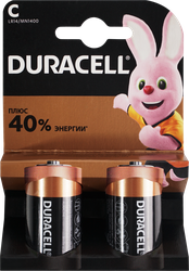 Батарейки щелочные DURACELL C/LR14, 2шт