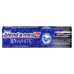 Зубная паста BLEND-A-MED 3D White Отбеливание и Глубокая чистка, с древесным углем, 100мл