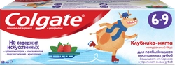 Зубная паста детская COLGATE Kids со вкусом клубники и мяты, защита от кариеса с фторидом, 6–9 лет, 60мл