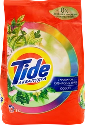 Стиральный порошок для цветного белья TIDE Аквапудра Color Сибирские травы, автомат, 3кг