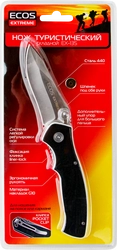 Нож туристический складной ECOS EX-135 G10, Арт. 325135/325136