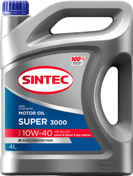 Изображение товара Масло моторное SINTEC Super 3000 10W-40 SG/CD, полусинтетическое, 4л
