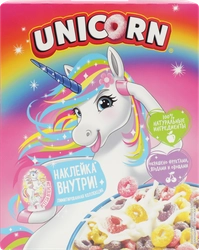 Готовый завтрак KELLOGG'S Unicorn Радужные колечки с фруктовым вкусом, 195г