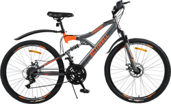 Велосипед горный ACTIWELL Hardy 26" 18 скоростей, серо-оранжевый, Арт. HRD26ST-U