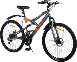 Велосипед горный ACTIWELL Hardy 26" 18 скоростей, серо-оранжевый, Арт. HRD26ST-U