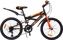 Велосипед горный ACTIWELL Junior 20" 6 скоростей, черно-оранжевый, Арт. JUN20ST-U