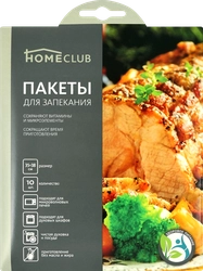 Пакеты для запекания HOMECLUB с клипсами, 35х38см, 10шт