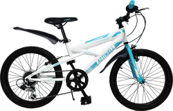 Велосипед горный ACTIWELL Junior 20" 6 скоростей, бело-голубой, Арт.  JUN20ST-U