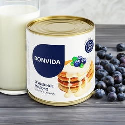 Молоко сгущенное BONVIDA цельное с сахаром 8,5% без змж, 950г