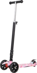 Самокат складной детский трехколесный ACTIWELL с принтом, высота руля 66–90см, до 40кг, Арт. ACT-S03