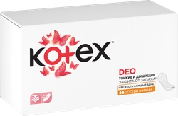 Прокладки ежедневные KOTEX Deo Normal, 56шт