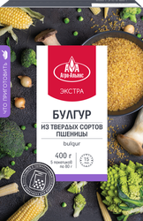 Булгур пшеничный АГРО-АЛЬЯНС Экстра из твердых сортов, в пакетиках, 5х80г