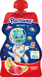 Изображение товара Йогурт питьевой РАСТИШКА Малина, банан 2,6%, без змж, 70г