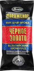 Мороженое ТАЛОСТО Черное золото Шоколадное с кусочками шоколада 8%, без змж, брикет, 200г