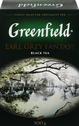 Чай черный GREENFIELD Earl Grey Fantasy с ароматом бергамота листовой, 100г