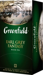 Чай черный GREENFIELD Earl Grey Fantasy с ароматом бергамота, 25пак