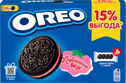 Печенье OREO с какао и начинкой со вкусом клубники, 228г