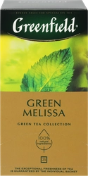 Чай зеленый GREENFIELD Green Melissa, 25пак