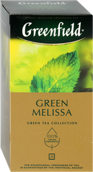 Чай зеленый GREENFIELD Green Melissa, 25пак