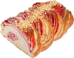Коса сдобная ЛЕНТА FRESH с творогом и вишневой начинкой, весовая
