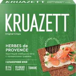 Хлебцы KRUAZETT тонкие ржано-пшеничные с прованскими травами, 200г