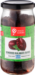Изображение товара Маслины вяленые с косточкой DOLCE ALBERO сорт Каламата, 370мл