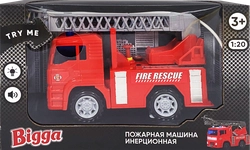 Игрушка инерционная BIGGA Пожарная машина со световыми и звуковыми эффектами Арт. ZH100208
