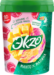 Изображение товара Мороженое ЭKZO Манго-малина молочное без змж, ведро, 520г