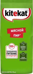 Изображение товара Корм сухой для кошек KITEKAT Мясной пир, полнорационный, 15кг